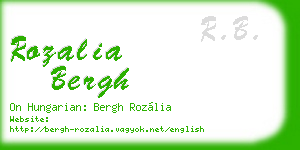 rozalia bergh business card